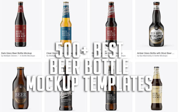 500 Best Beer Bottle Mockup Templates Graphic Design Resources
